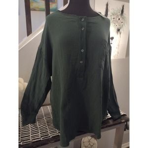 Bluivy green s/m green oversized blouse